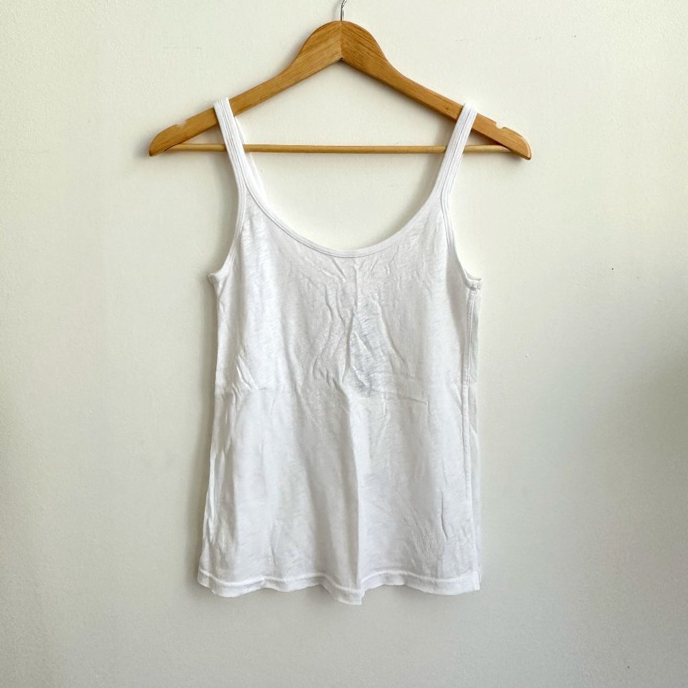 NWT light white summer unsubscribed cotton jersey tank top size XS